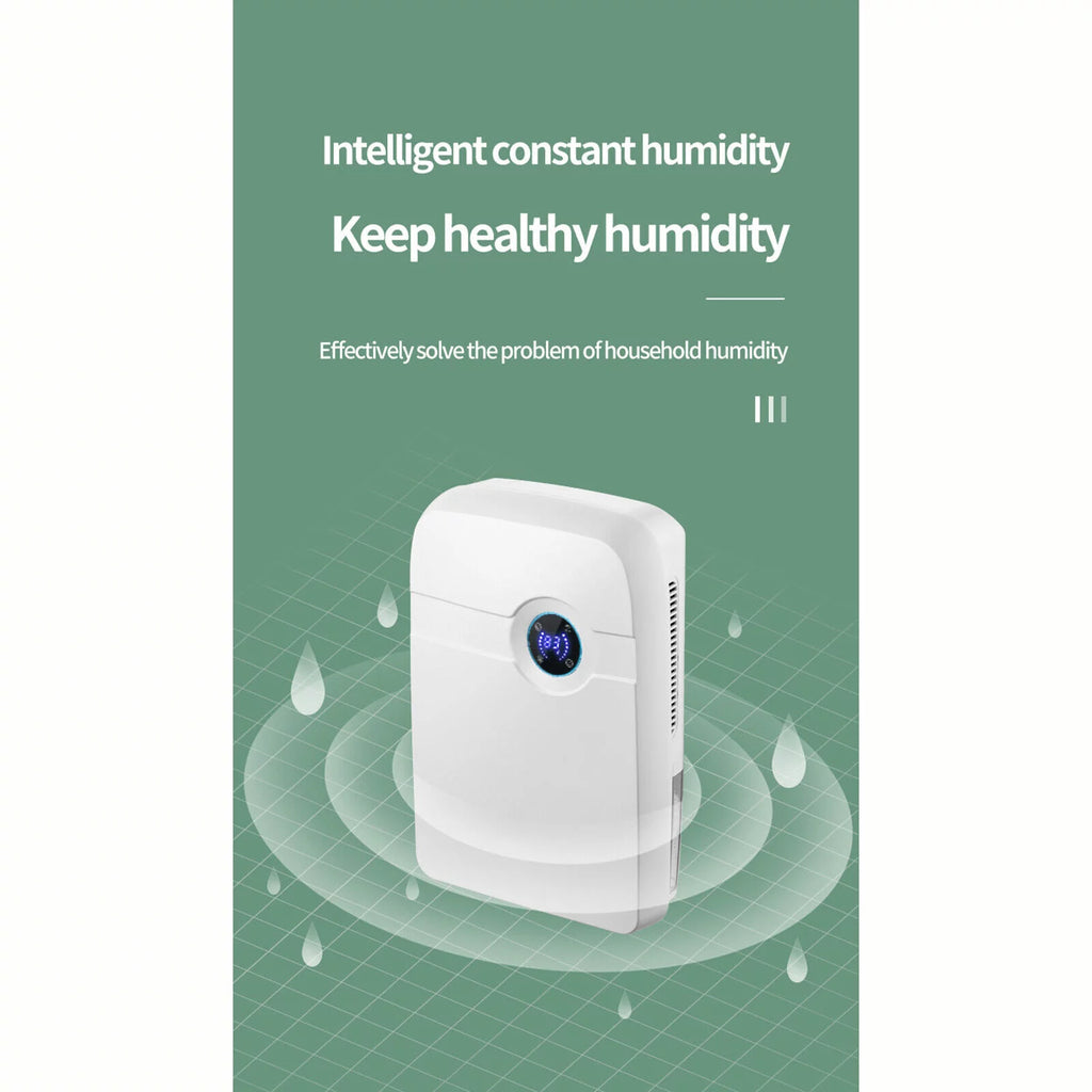 2.5L Remote Control Bedroom Dehumidifier Mini Home Air Dryer Damp Moisture Free