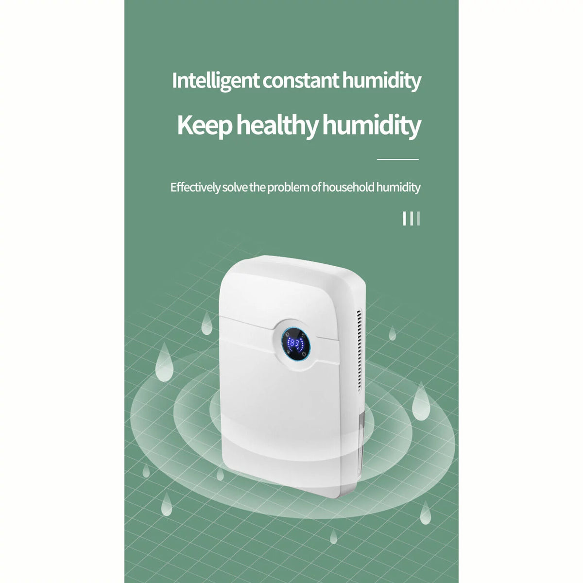 2.5L Remote Control Bedroom Dehumidifier Mini Home Air Dryer Damp Moisture Free