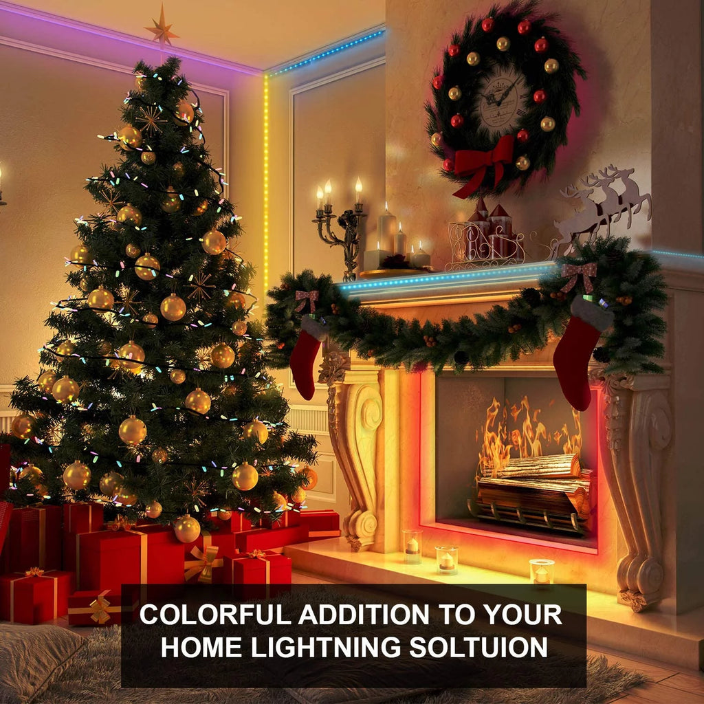 WBM Smart LED Color Changing  Strip Light For Bedroom, App Remote Control, 32.8 Ft