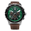 California Watch Co. Mavericks Chronograph Leather Dark Brown Green