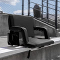Flash Furniture Malta Fabric Extra Wide Stadium Chair, Black