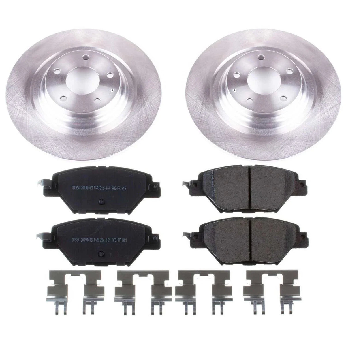 Power Stop Rear Stock Replacement Brake Pad and Rotor Kit KOE7742 Fits 2018 Mazda CX-9