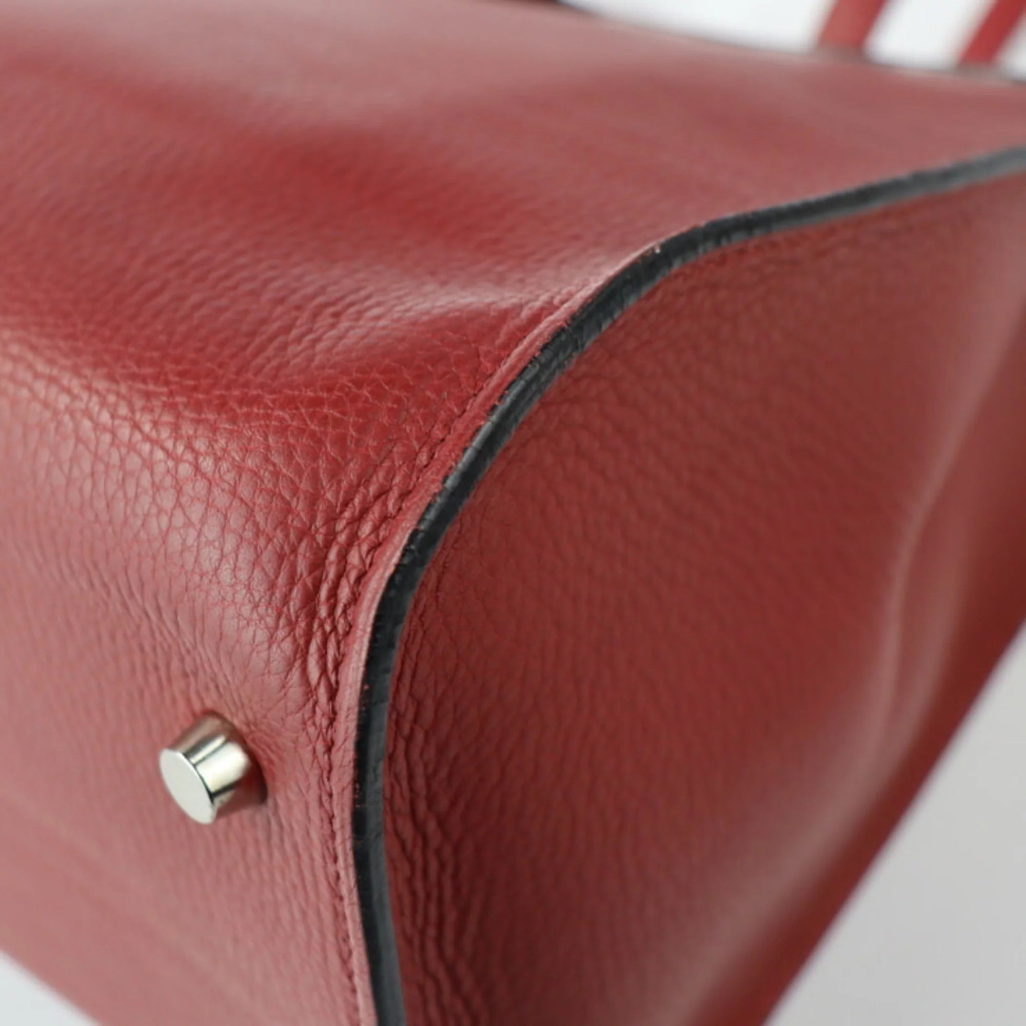 Used HERMES Hermes Museau Shoulder bag Taurillon Clemence Rouge Ash Tote □E stamp (Good)