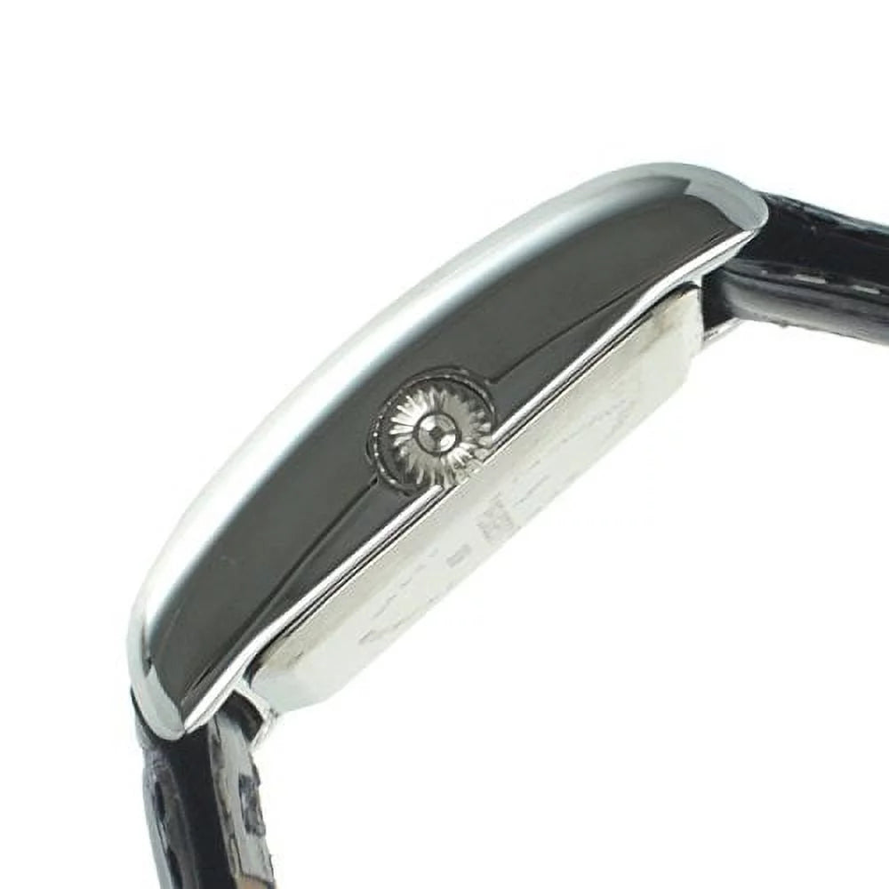 peugeot For Her silver tank roman numeral blue leather band watch 3036bl