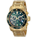 IN00 Mens Swiss Pro Diver Large Heavy Gold Tone Corrosion-free Alloy Watch