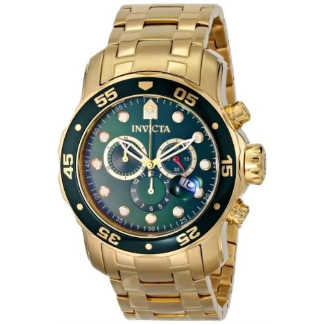 IN00 Mens Swiss Pro Diver Large Heavy Gold Tone Corrosion-free Alloy Watch