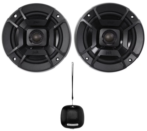 (2) Polk Audio DB522 5.25" 600w Car/Marine/Motorcycle Speakers+Speaker