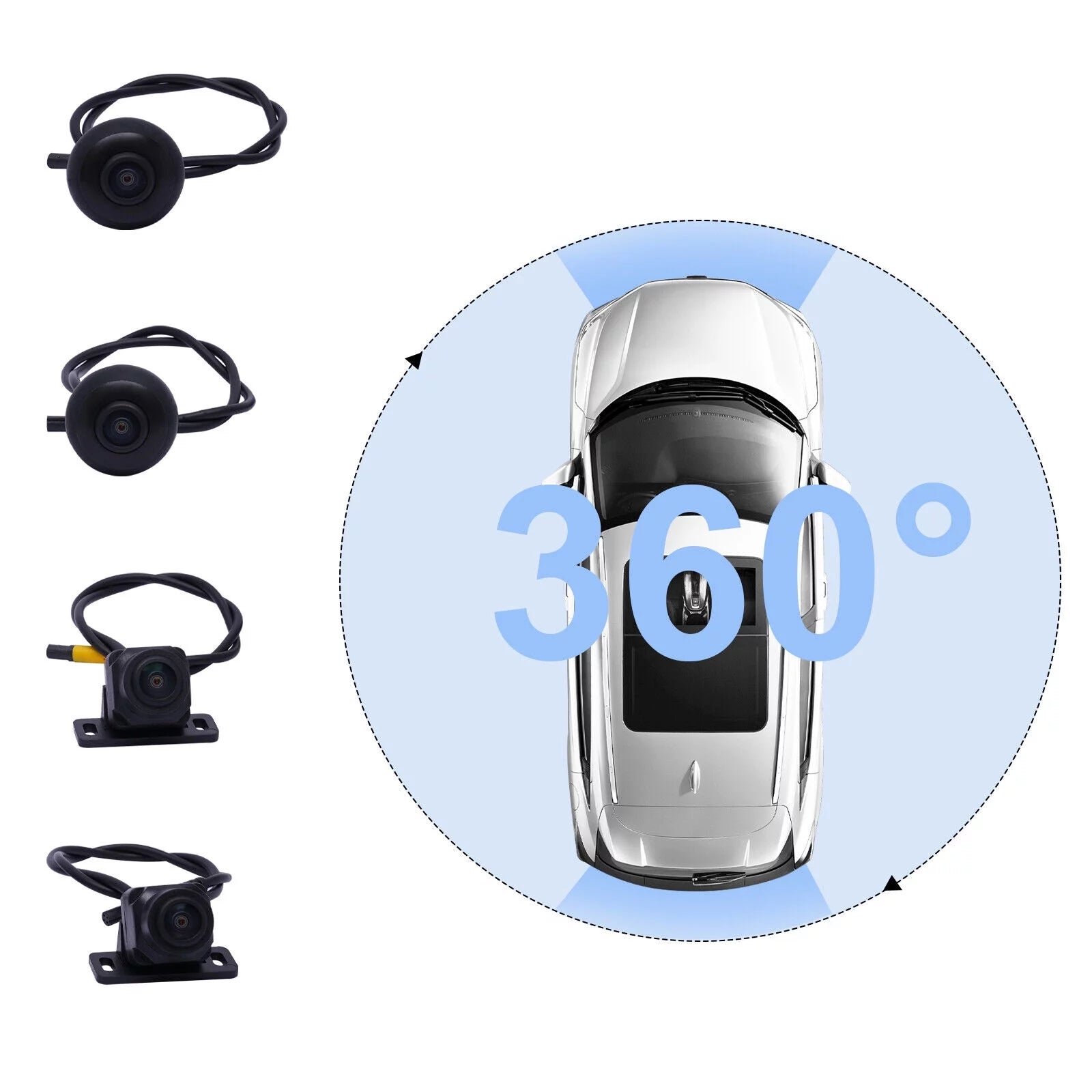 MONIPA 360° Lens Car DVR Dash Cam Video Recorder CMOS Image Sensor Rear Camera