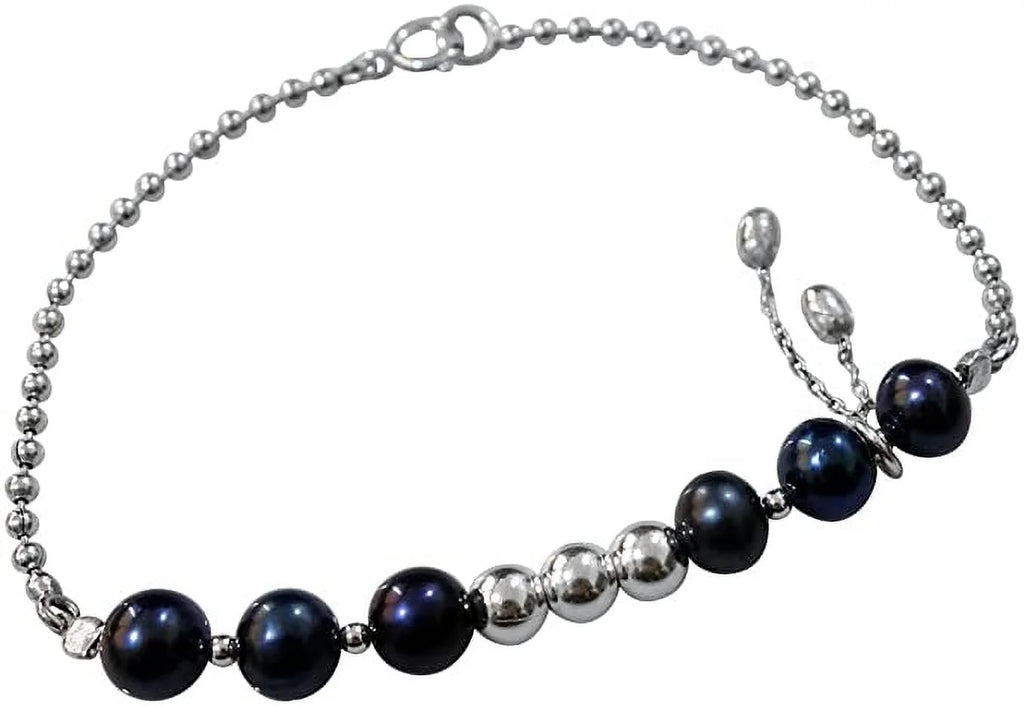 925 Sterling Silver Handmade Designer Bracelet for Women, Pearl Gemstone Fashion Bracelet, Gift Party Jewelry, String Of Beads Bracelet