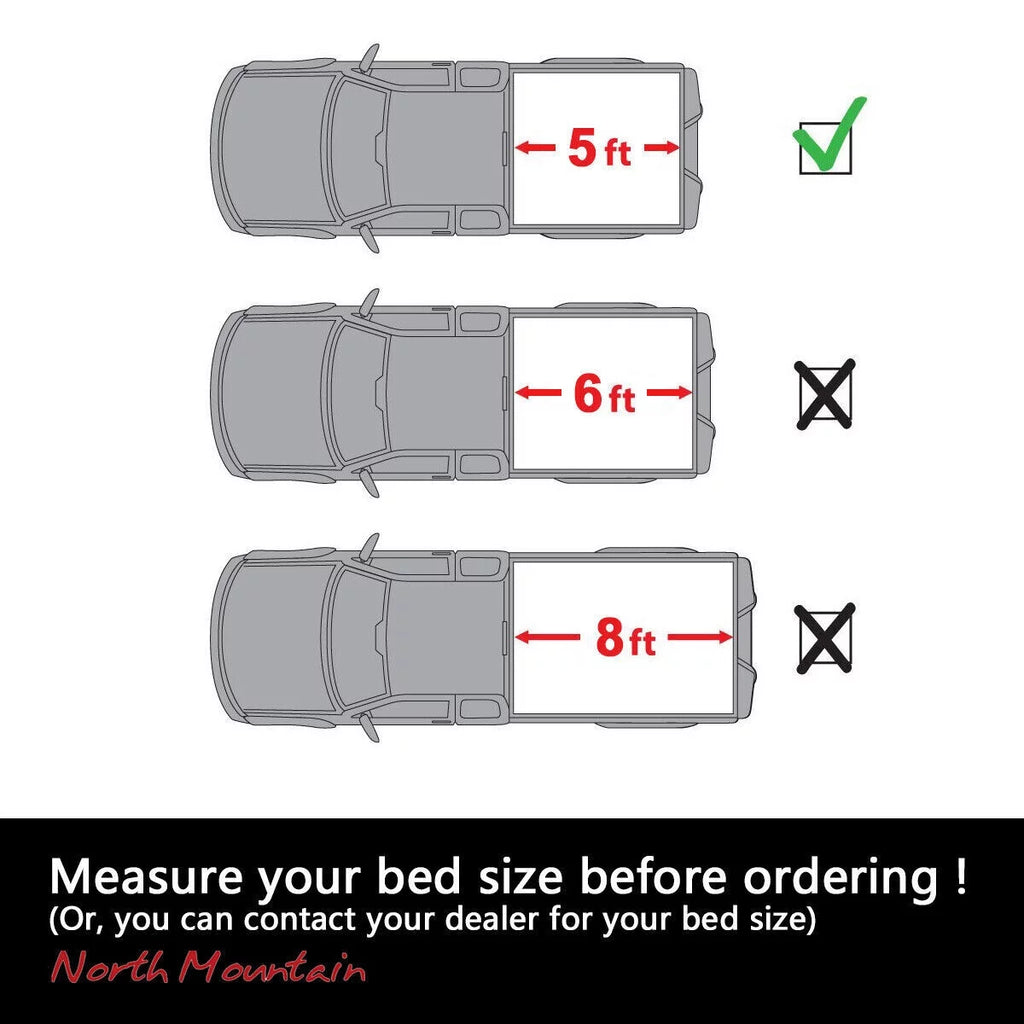 5'/61" Soft Lock & Roll Up Truck Bed For 2019-now Ford Ranger Tonneau Cover