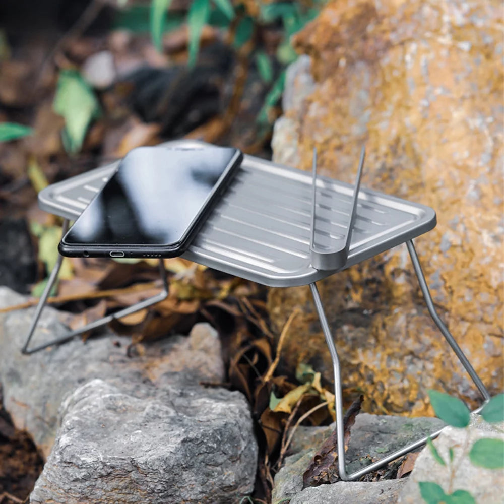 TOMSHOO Ultralight Camping Grill,  BBQ Grate and Table for Picnic & Barbecue