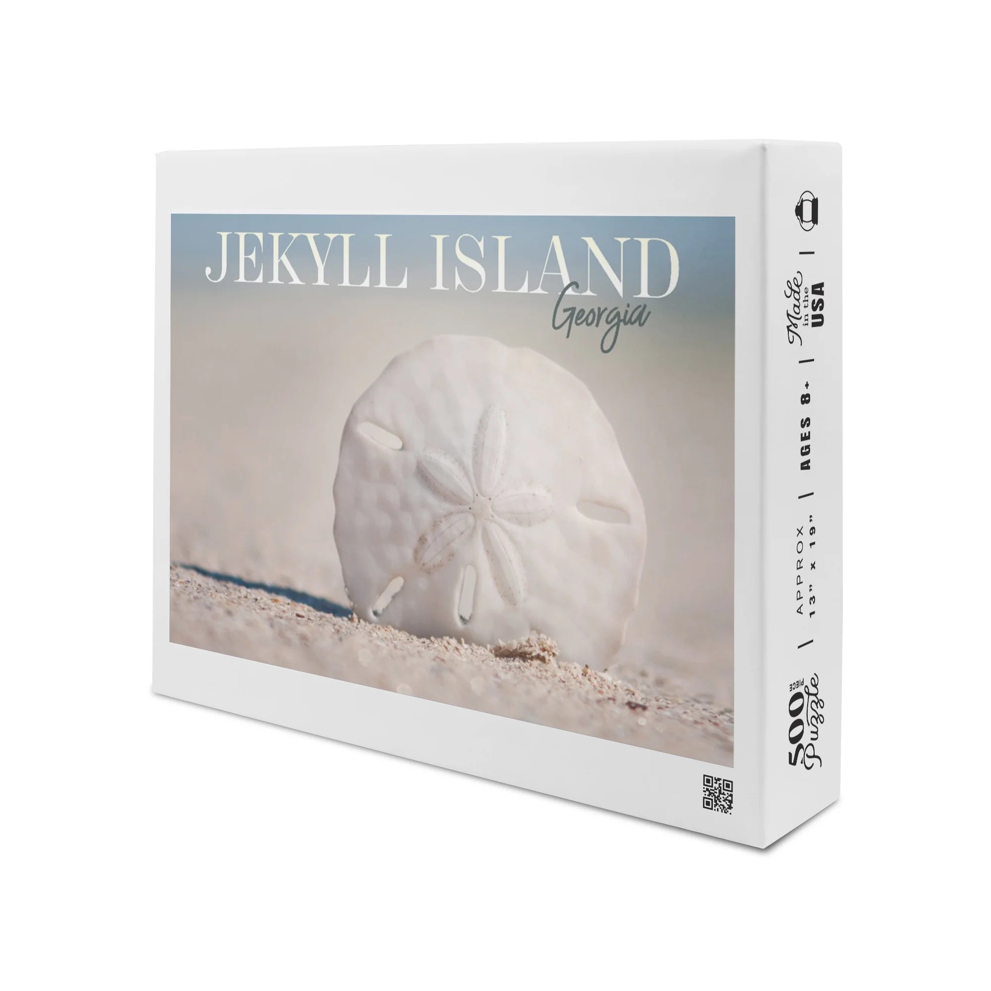 Jekyll Island, Georgia, Sand Dollar on Beach (19x27 inches, Premium 500 Piece Jigsaw Puzzle for Adults and Family, Made in USA)