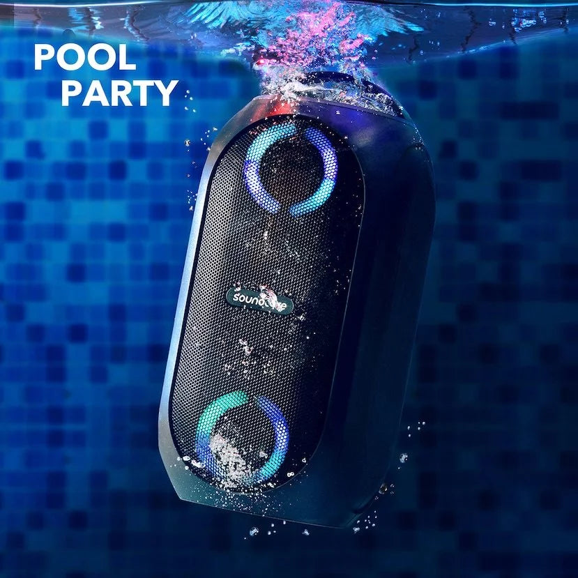 Soundcore by Anker- Rave PartyCast Portable Speaker | 80W | IPX7 Waterproof | 18-Hour Playtime | Black | A3390Z12