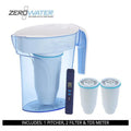 ZeroWater 7 Cup Ready-Pour Pitcher with 3 Filter & Water Quality Meter, ZP-007RP