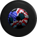 2018 2019 Wrangler JL Backup Camera American Flag Soccer Ball Futbol Spare Tire Cover for Jeep RV 32 Inch
