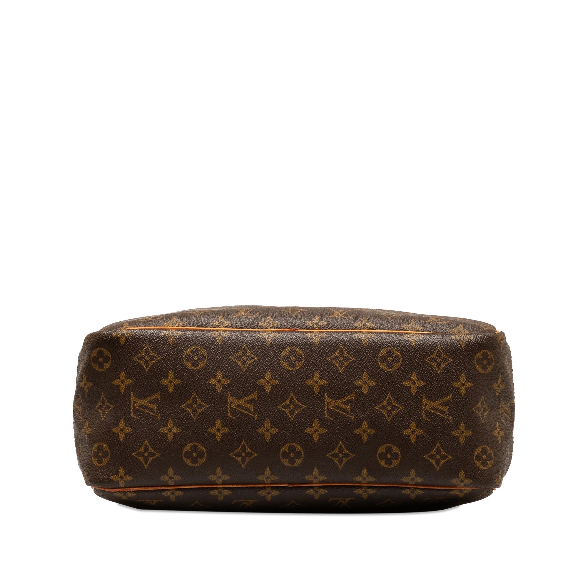 Used Authenticated Louis Vuitton Monogram Deauville Canvas Brown Handbag Top HandleBag Unisex (Good)