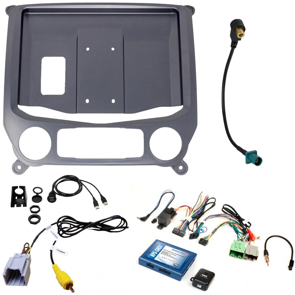 Stinger Heigh10 10" In-dash Infotainment System compatible with Apple CarPlay & Android Auto, Includes Navigation Card & Installation Kit compatible with 14-18 GM Trucks
