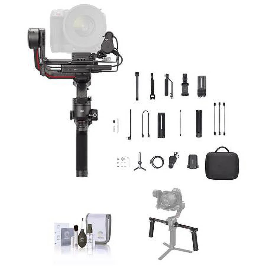 RS 3 Pro Combo Gimbal Stabilizer Bundle with SmallRig Dual Handgrip, Cleaning Kit