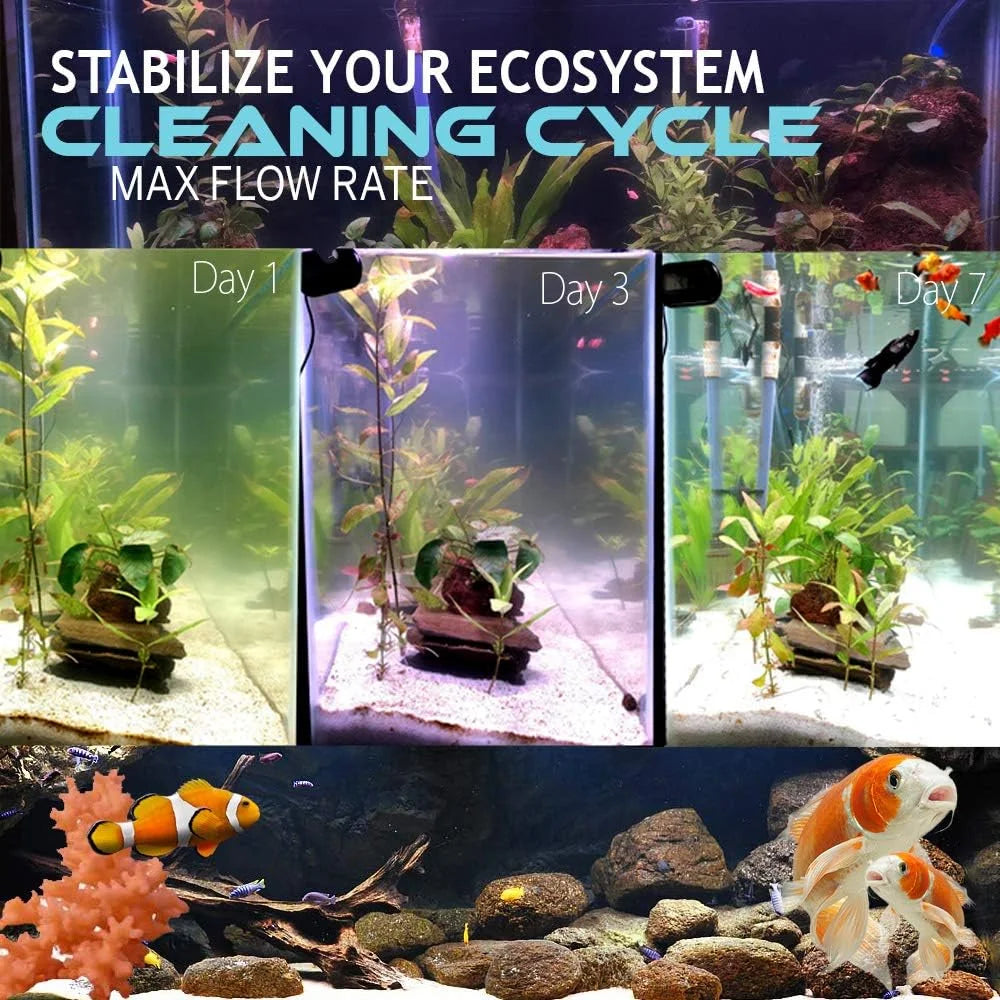 9W Non-Submersible UV Ultraviolet 11" Light Clarifier Lamp Filter For Aquarium Koi Pond Fish
