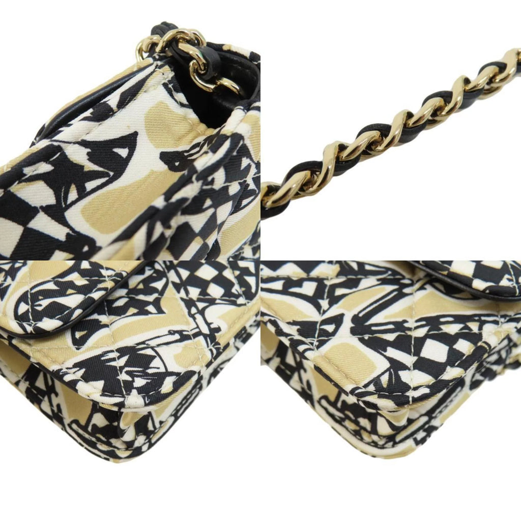 Previously Owned Chanel Chain Shoulder Coco Mark Bag Cotton Female CHANEL (Good)