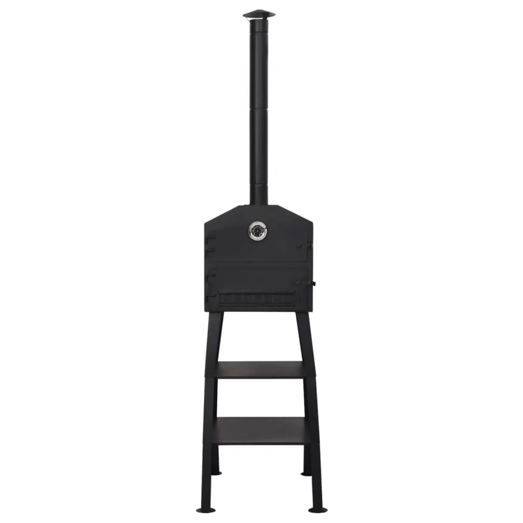 Dcenta Outdoor Pizza Oven Charcoal Fired with 2 Fireclay Stones Alloy for Camping, Patio, Backyard, Outdoor Furniture 21.3 x 23.2 x 79.9 Inches (W x D x H)