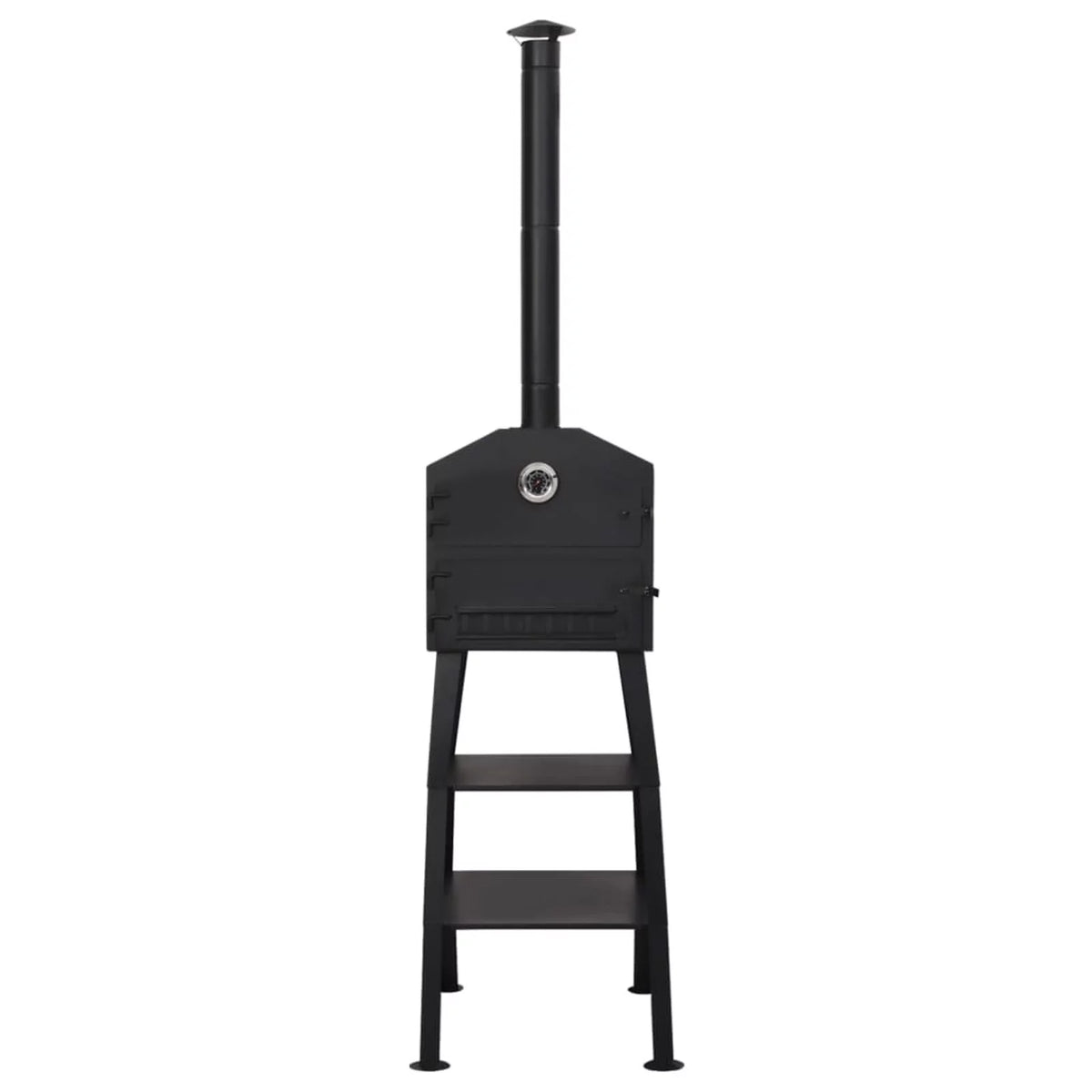 Dcenta Outdoor Pizza Oven Charcoal Fired with 2 Fireclay Stones Alloy for Camping, Patio, Backyard, Outdoor Furniture 21.3 x 23.2 x 79.9 Inches (W x D x H)