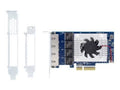 QNAP QXG-5G4T-111C - Network adapter - PCIe 3.0 x4 low profile - 5GBase-T x 5 - for QNAP TDS-16489U R2, TS-EC1080, EC880, TVS-2472, 471, 671, 682, 871, 872, 882, EC880