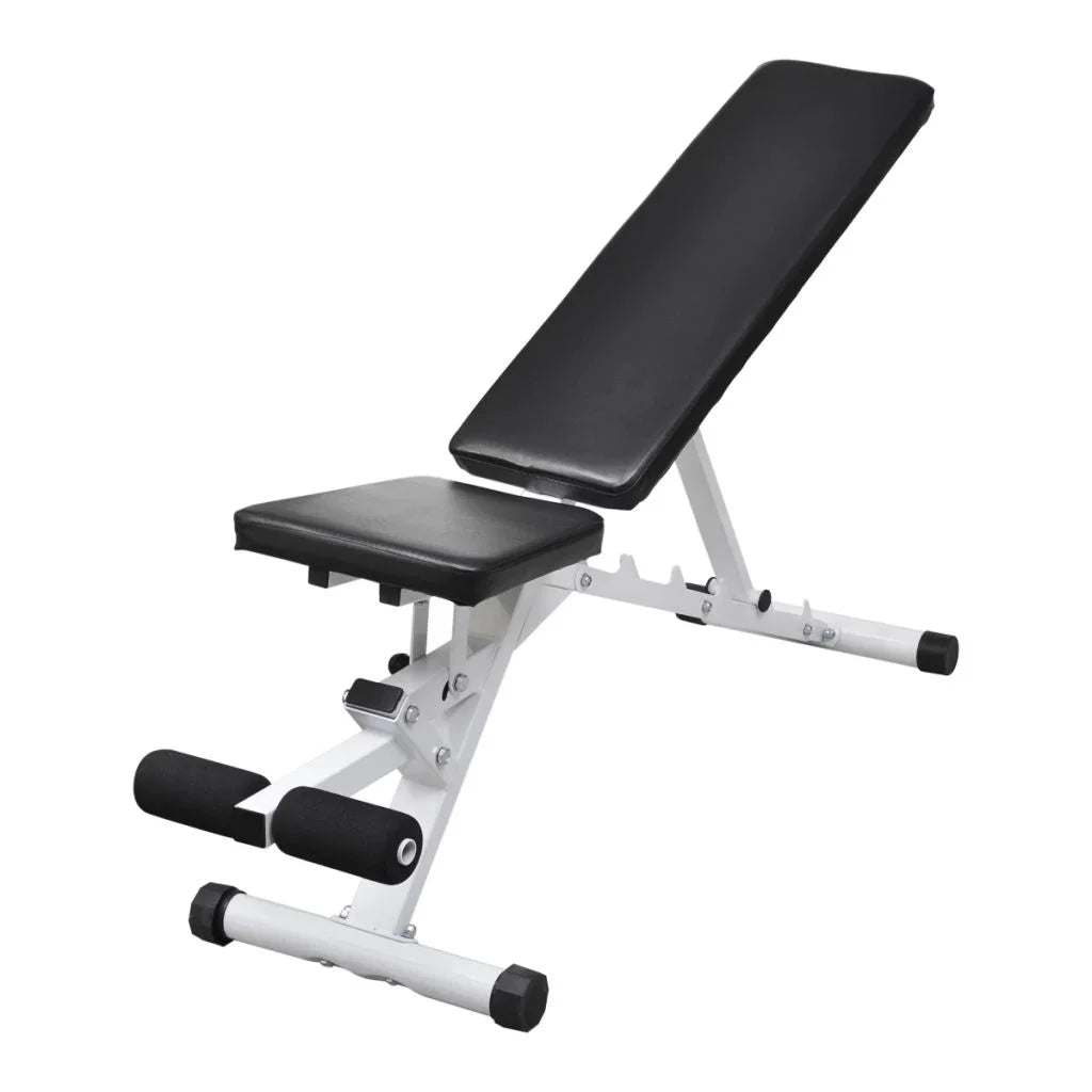 Dcenta Fitness Utility Bench Backrest Adjustable Padded Cushion Full Body Workout Strength Training Bench Exercise Equipment for Home Gym, Weight Lifting 52 x 16 x 19 Inches