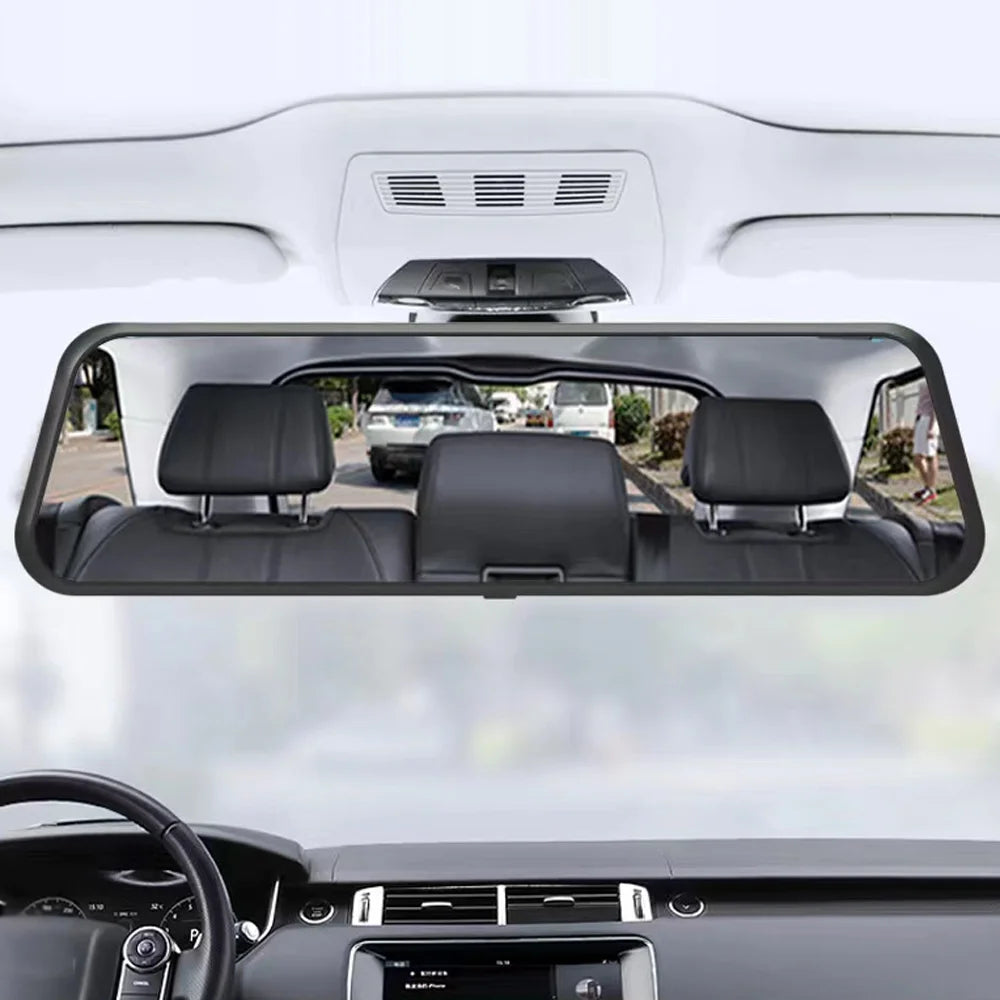 Aibecy 1080P DVR Dash Front & Rear Dual Driving Recorder with 9.66 Inch Touchscreen 170° Wide Angle Support Clear Night-Vision Parking Monitor Motion Detection Collision Locking Loop Recording Re