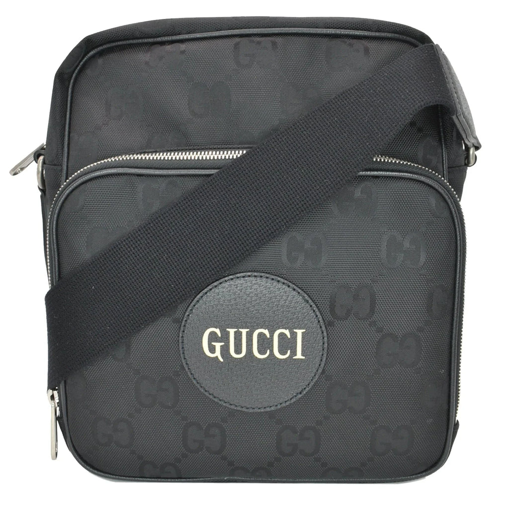 Used GUCCI Off The Grid GG Monogram Nylon Shoulder Bag Black 625858