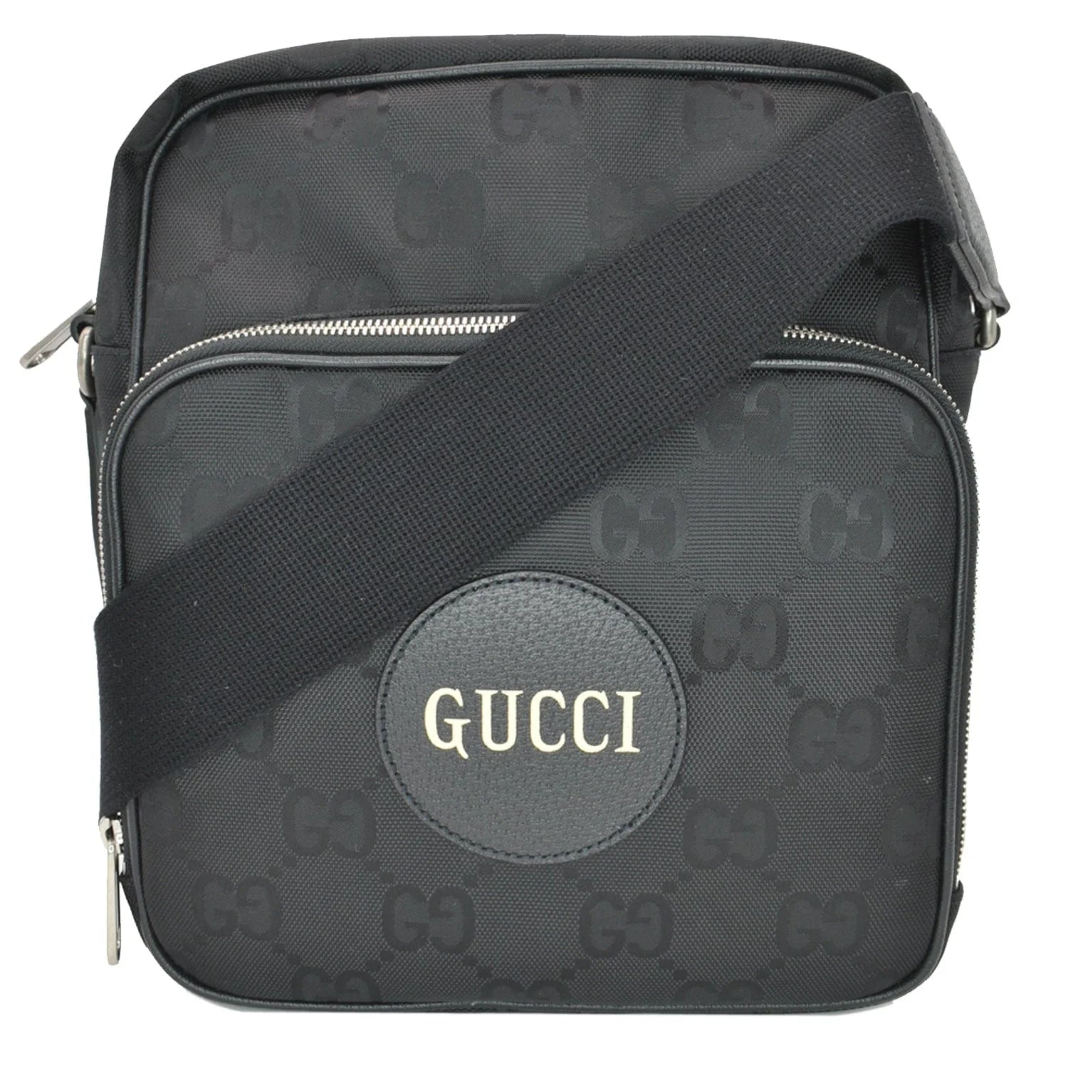 Used GUCCI Off The Grid GG Monogram Nylon Shoulder Bag Black 625858