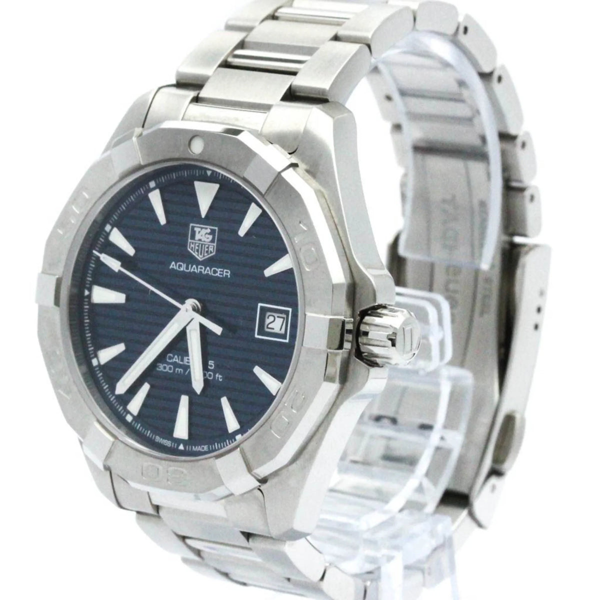 Secondhand Polished TAG HEUER Aquaracer Calibre 5 Alloy Automatic Watch WAY2112 BF570555 (Good)