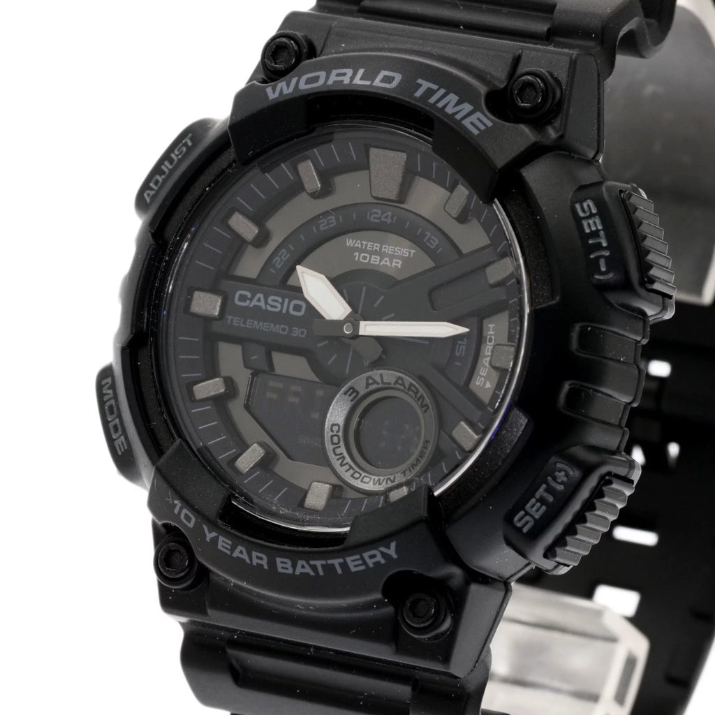 Previously Owned Casio AEQ-110 Watch Corrosion-free Metal/Rubber Men's CASIO (Good)