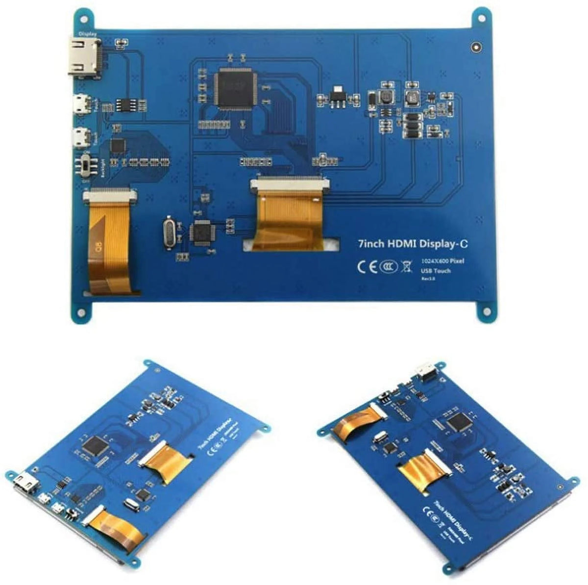 Treedix 7 inch Capacitive Touch Screen LCD Display Monitor HDMI Module 1024x600 Compatible with Raspberry Pi 3B+/4B