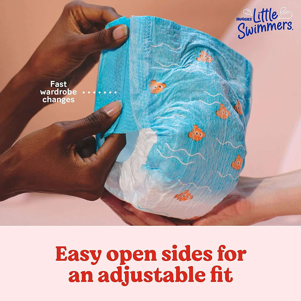 Huggies Little Swimmers Disposable Swimming Diapers, Size 4 (24-34 lbs), 18 Ct