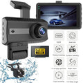JahyShow Dual Lens Car Dash Cam Recorder: 1080P G Sensor DVR with Front and Rear Camera, Video Recording