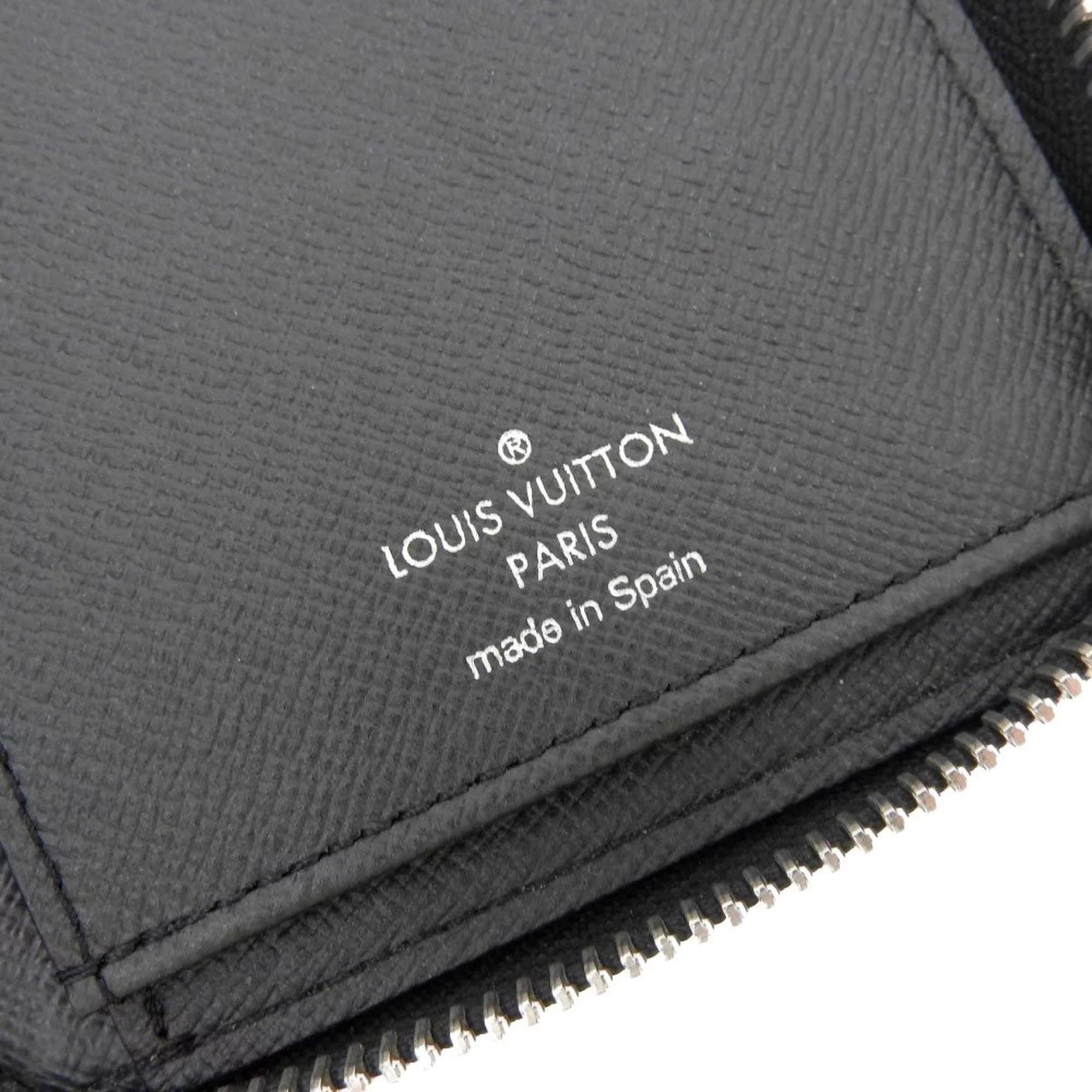 Secondhand Louis Vuitton LOUIS VUITTON Taiga Zippy Wallet Vertical Round Zipper Long Noir M30503 (Good)