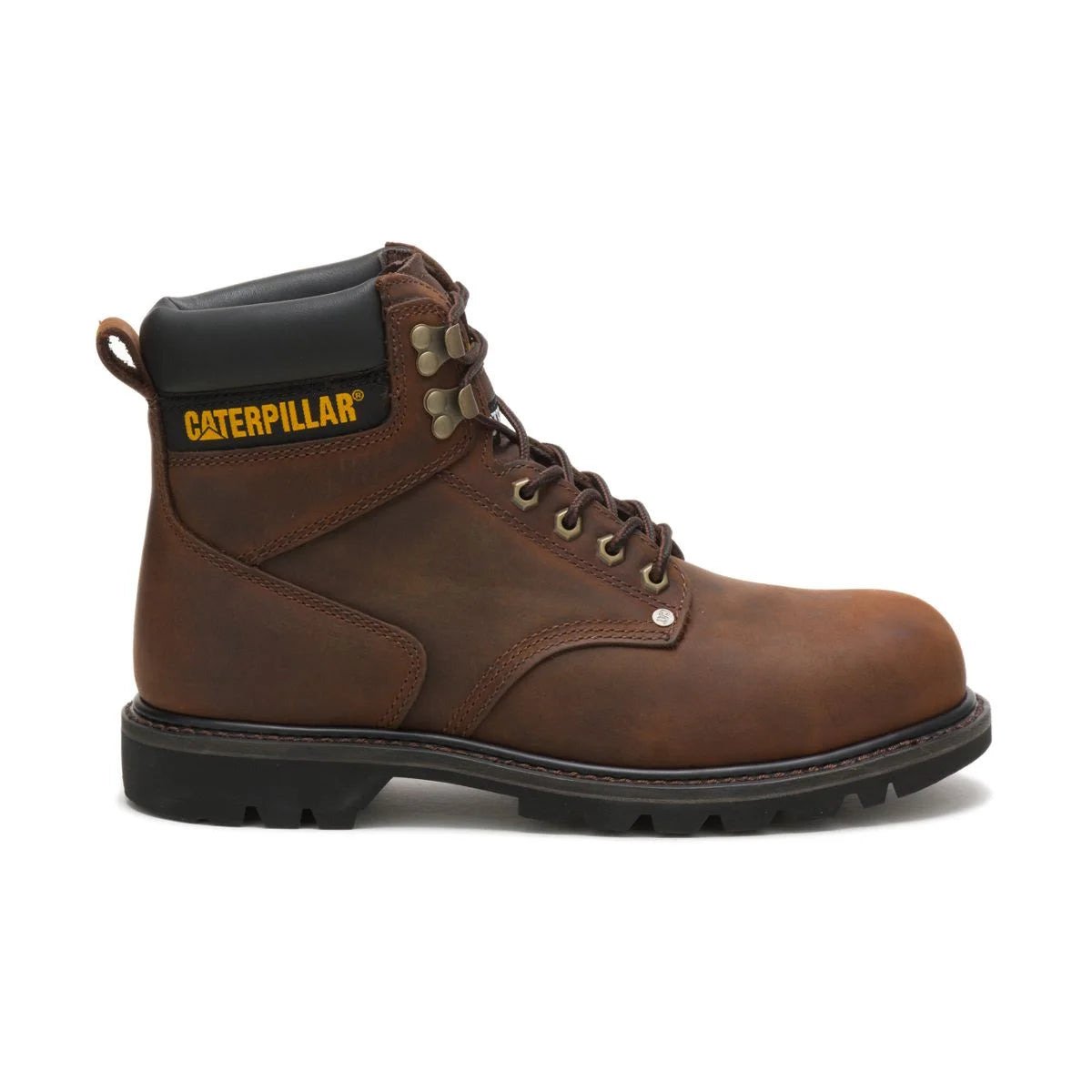 Caterpillar Second Shift Metal Toe Work Boot Men Dark Brown
