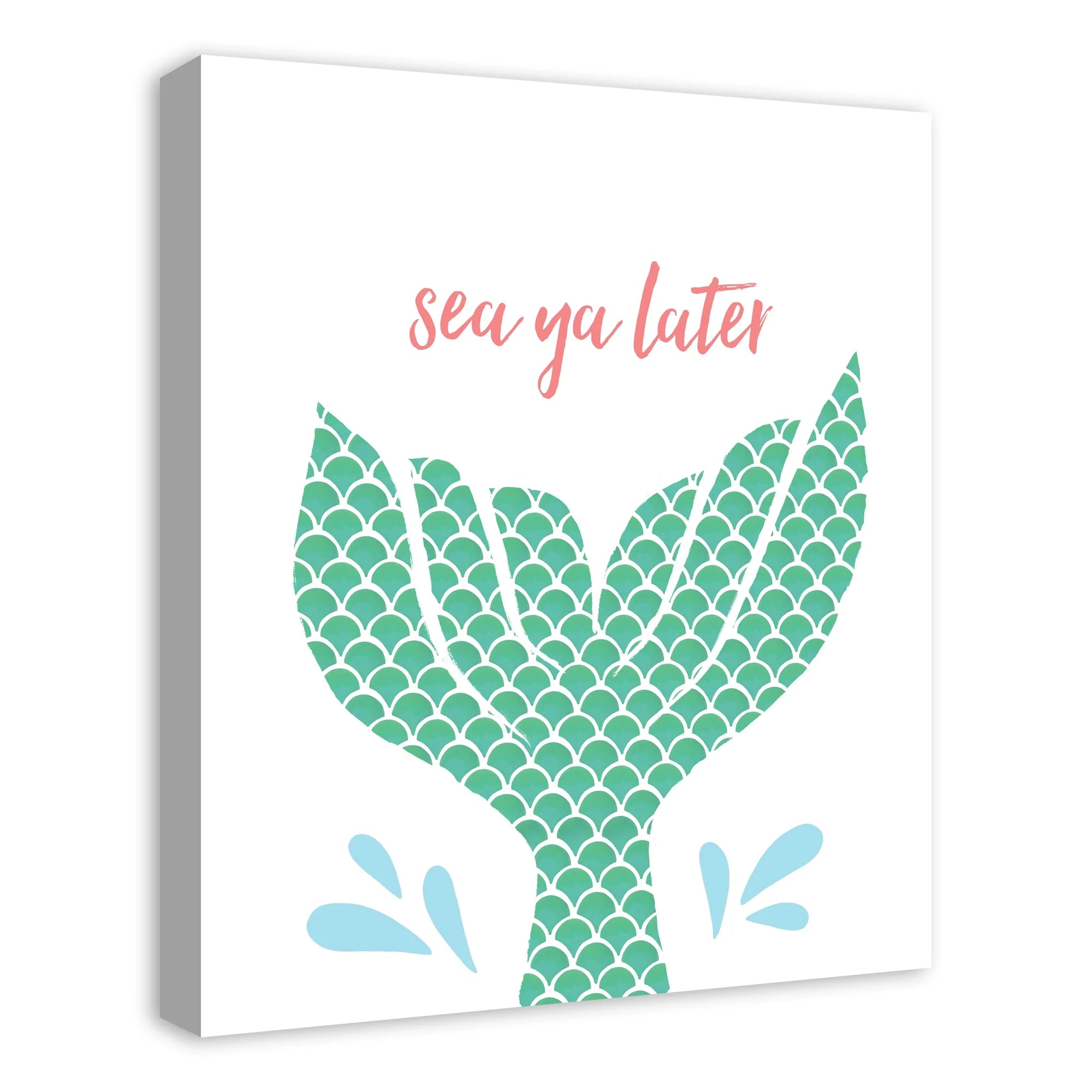 Creative Products Sea Ya Later Mermaid 20x24 Canvas Wall Art