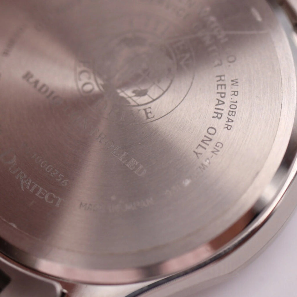 Secondhand CITIZEN Citizen EXCEED Exceed Watch H820-T023916 Titanium Silver Black Dial Eco Drive Solar Radio (Good)
