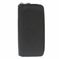 Secondhand Louis Vuitton LOUIS VUITTON Taiga Zippy Wallet Vertical Round Zipper Long Noir M30503 (Good)