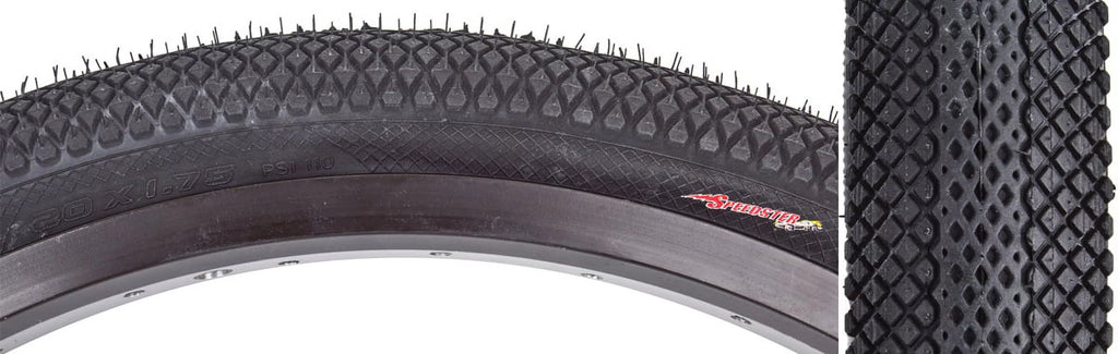 Vee Tire Co. Speedster BMX Tire: 20" x 1.75" Folding Bead Black