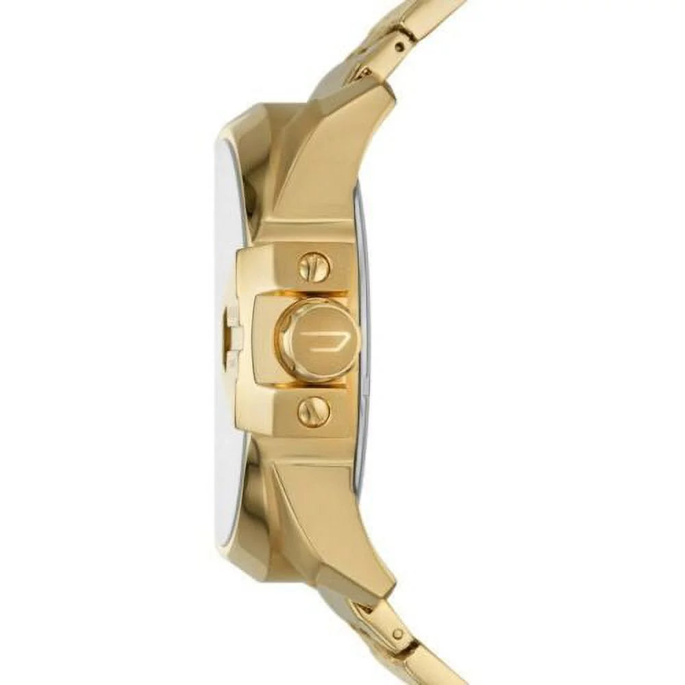 DIESEL UBER CHIEF MEN'S GOLD TONE Corrosion-free MULTI TIME WATCH DZ7447