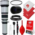 Opteka 650-1300mm (with 2x- 1300-2600mm) f/8 Manual Telephoto Lens + UV for Sony a7r, a7s, a7, a6300, a6000, a5100, a5000, a3000, NEX-7, NEX-6, NEX-5T, 5N, 5R, 3N and other E-Mount Digital SLR Cameras