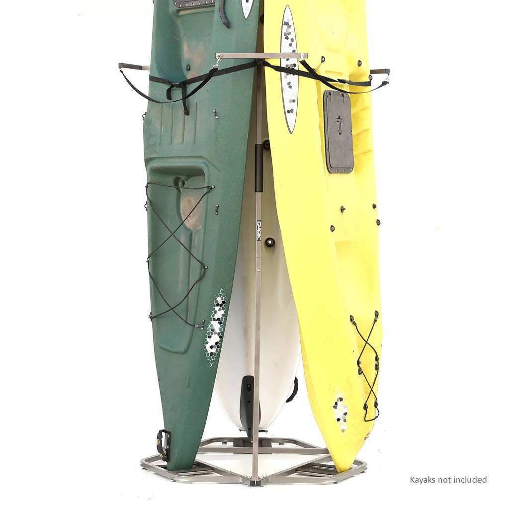 Glacik  27.5 in. Vertical Storage Rack for 3 Kayak & SUP Paddle Boards, Grey