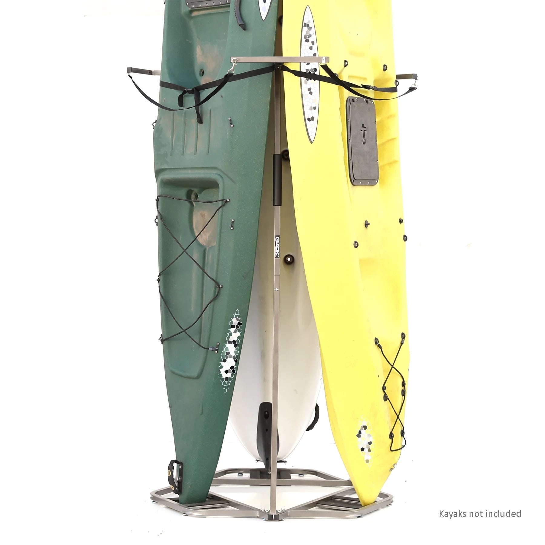 Glacik  27.5 in. Vertical Storage Rack for 3 Kayak & SUP Paddle Boards, Grey
