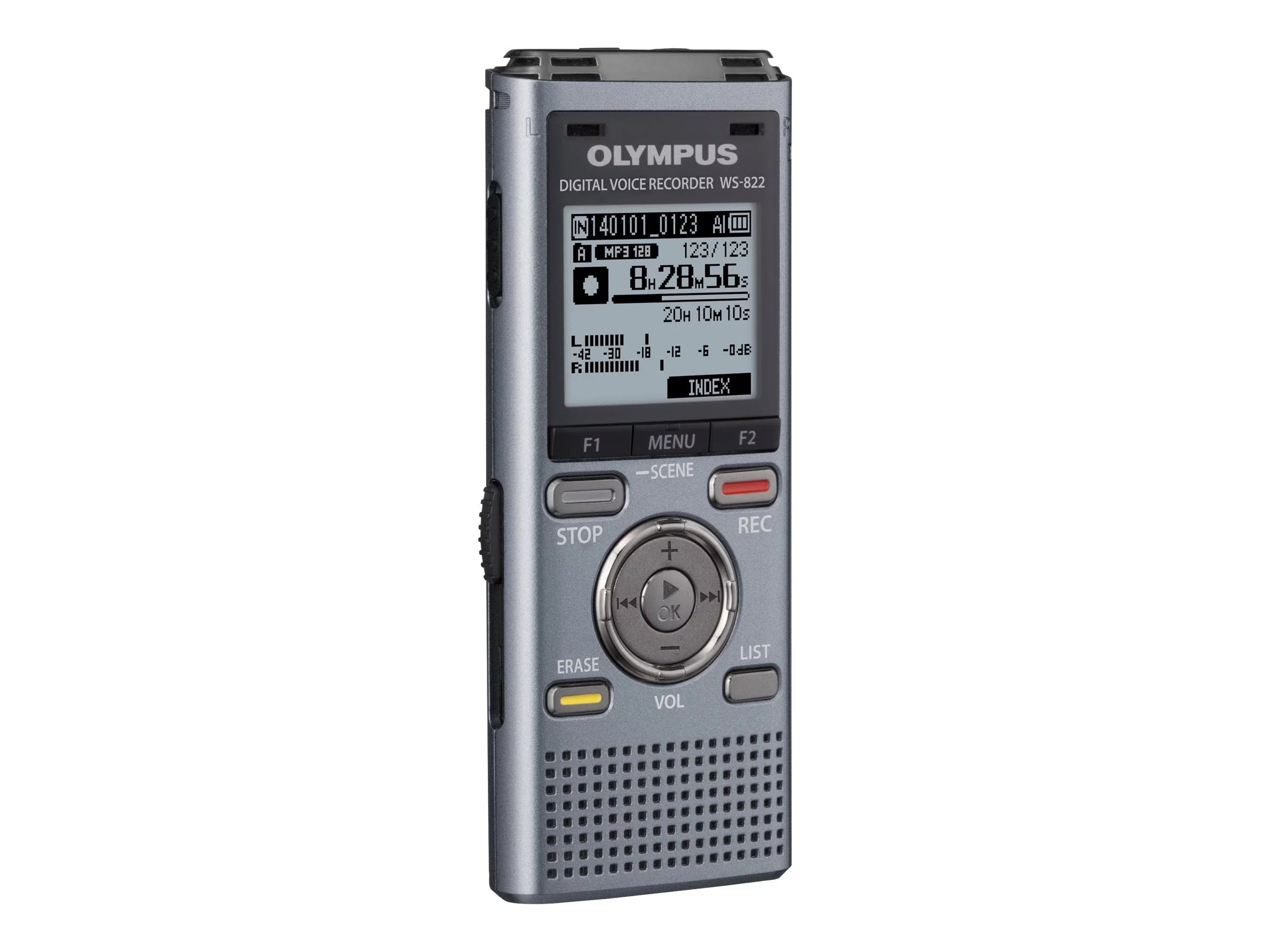 Olympus 4GB Digital Voice Recorder, Gray Metallic, WS-822