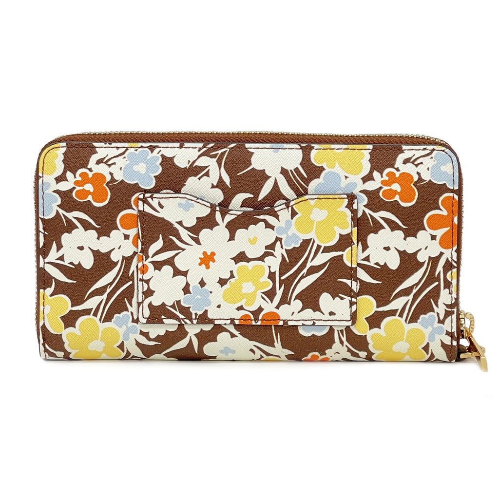 Tory Burch For Her Emerson Printed Wristlet Zip Continental Wallet