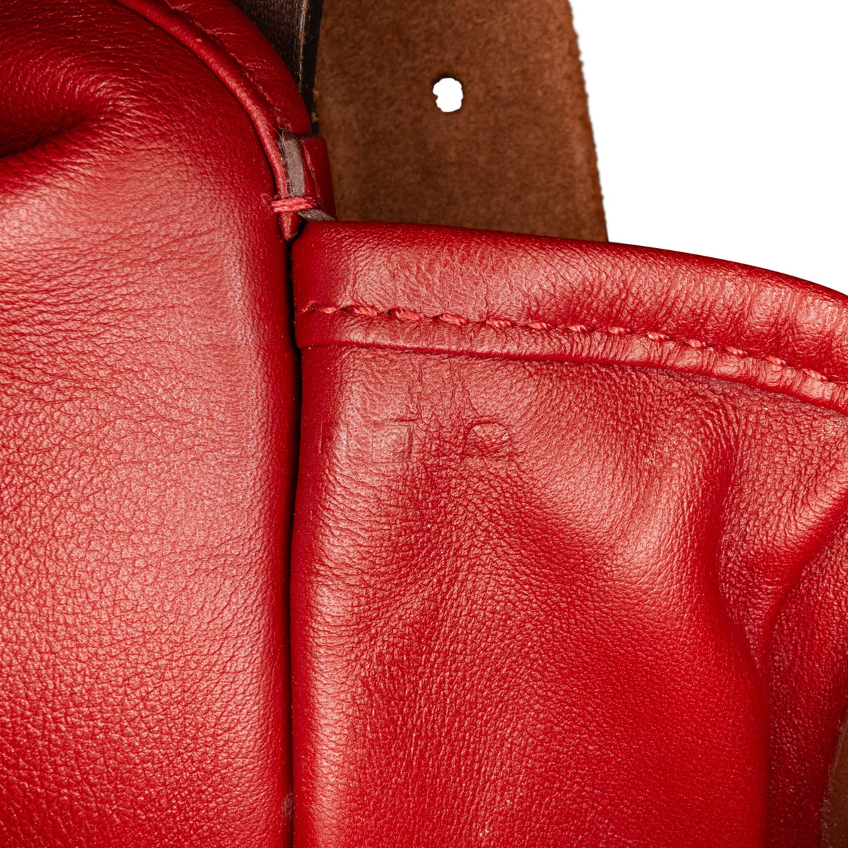 Secondhand Authenticated Hermès Sikkim Barda 30 Messenger Bag Calf Leather Red Crossbody Bag Unisex (Good)