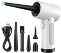 Cordless Compressed Air Duster, 51000RPM, 3 Speed, 6000mAh10W Fast Charging Powerful Keyboard Cleaner with LED Light for Dust Off/Cleaning Computer/Conditioner/Car